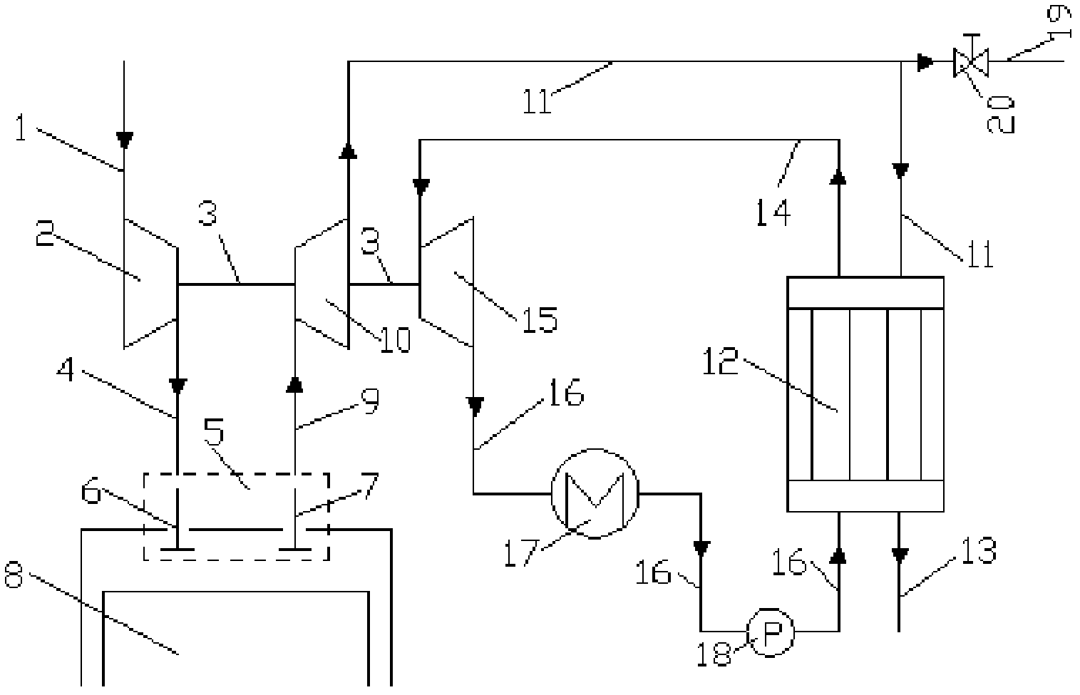 Engine exhaust gas energy recovery system