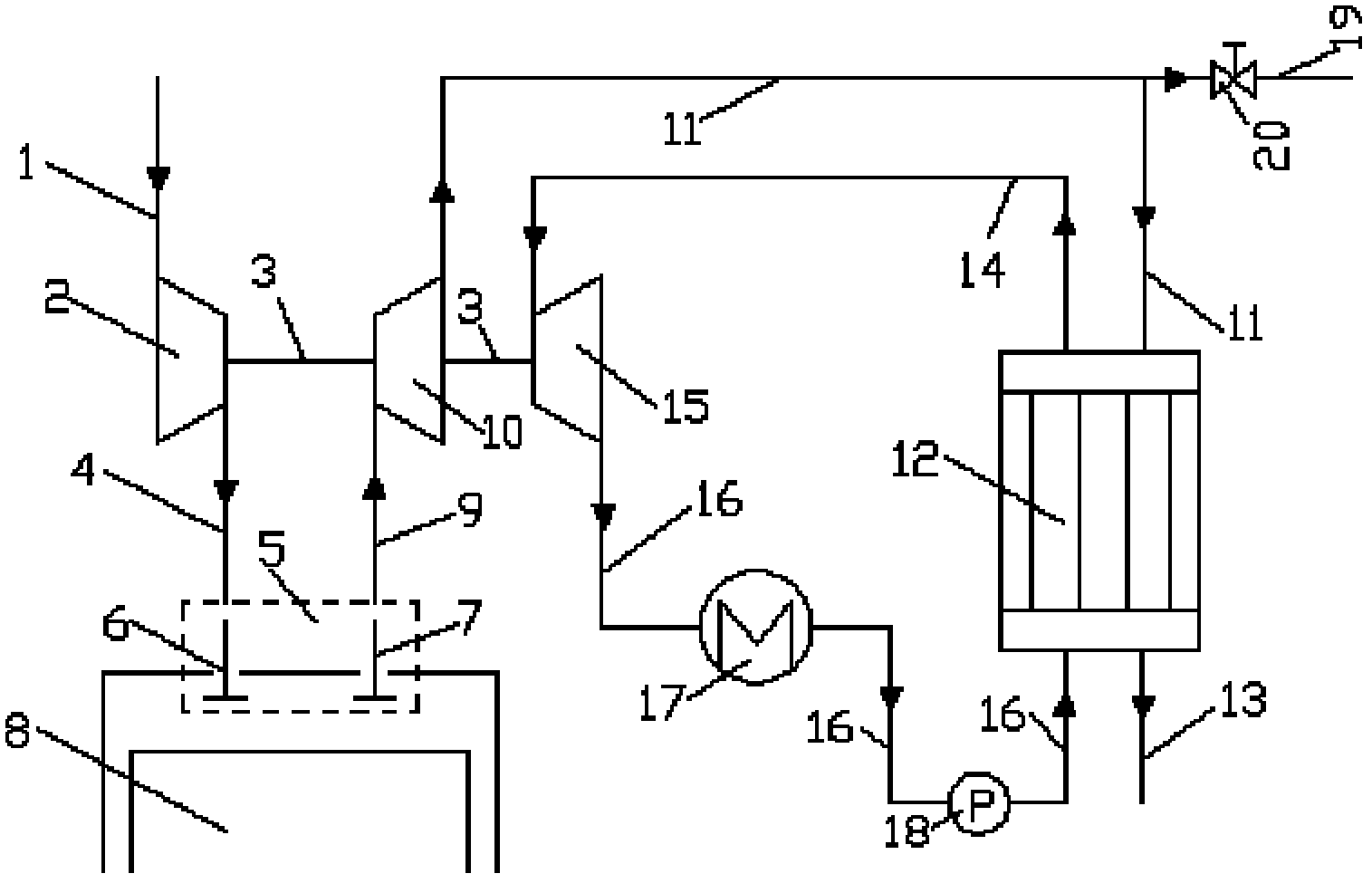 Engine exhaust gas energy recovery system