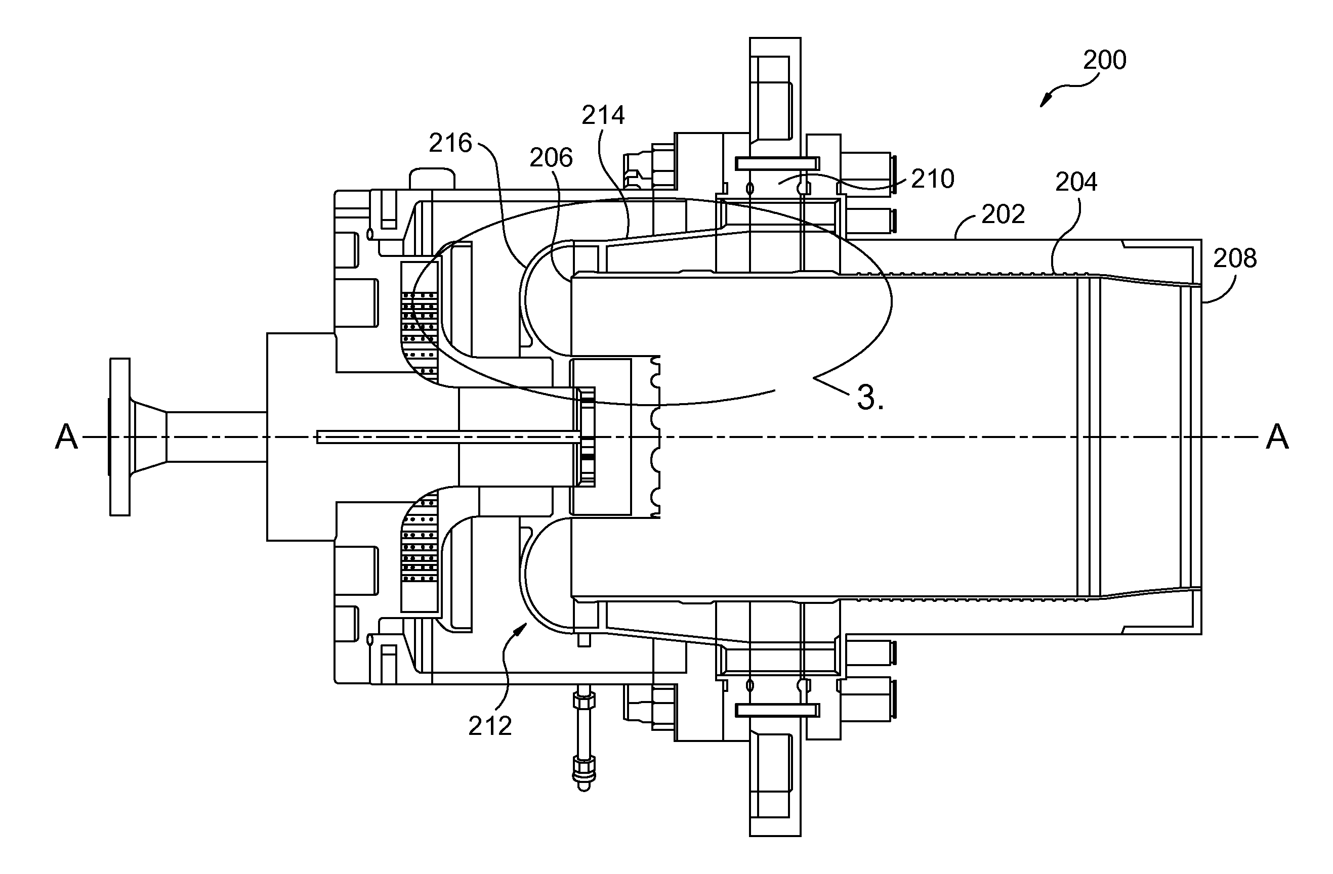 Flamesheet combustor contoured liner