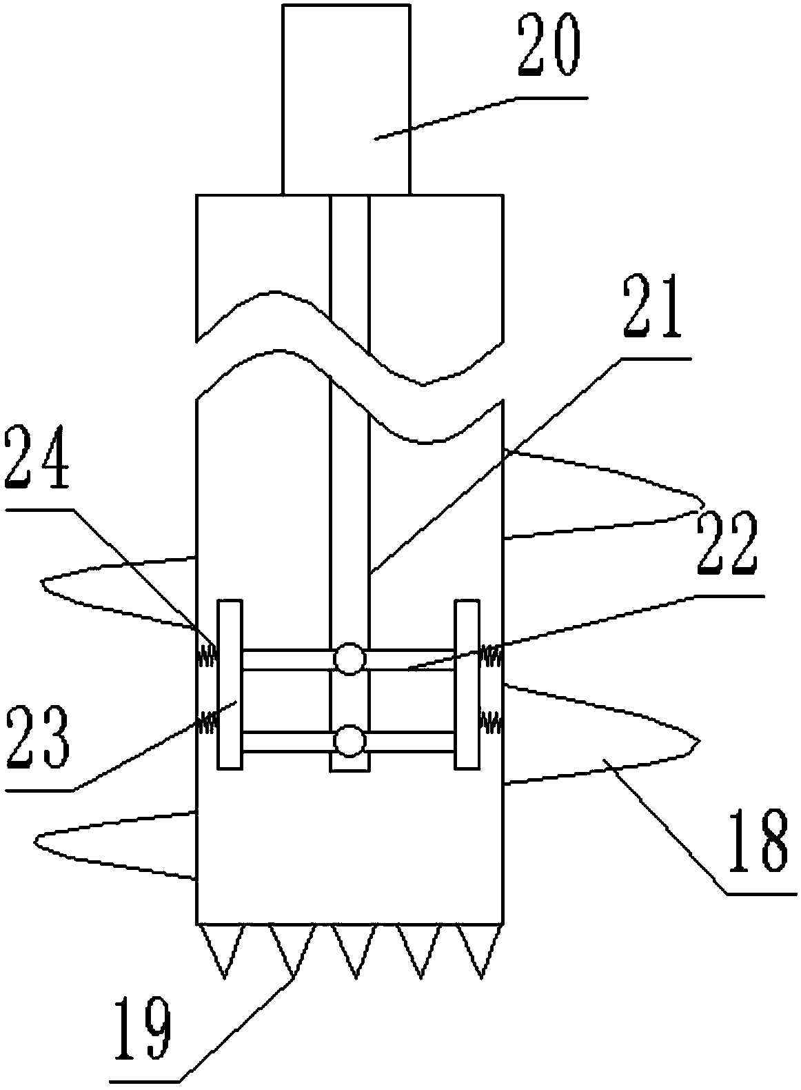 Deep layer soil sampling device for building construction