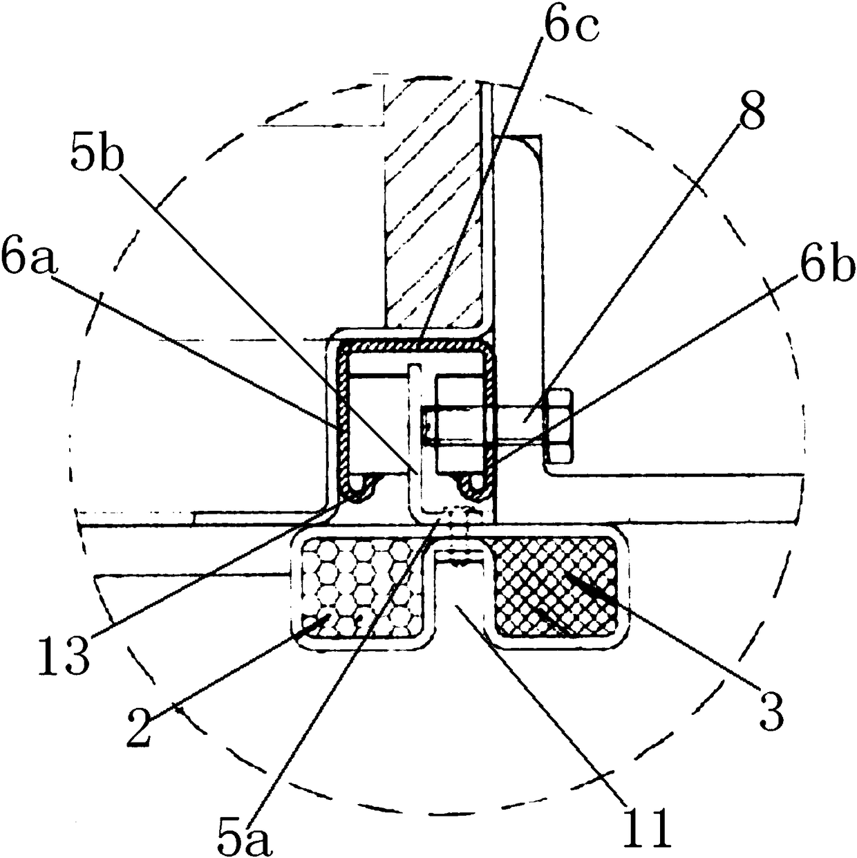 Dual-sealing mechanism for tank cover of aluminum melt degasification tank