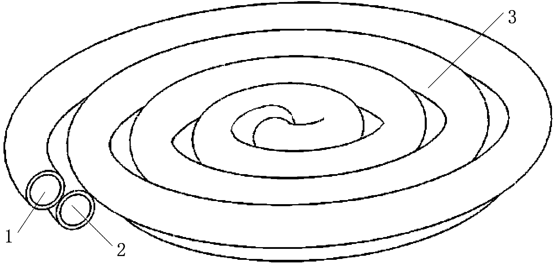 Spiral cavity type solar thermal collector