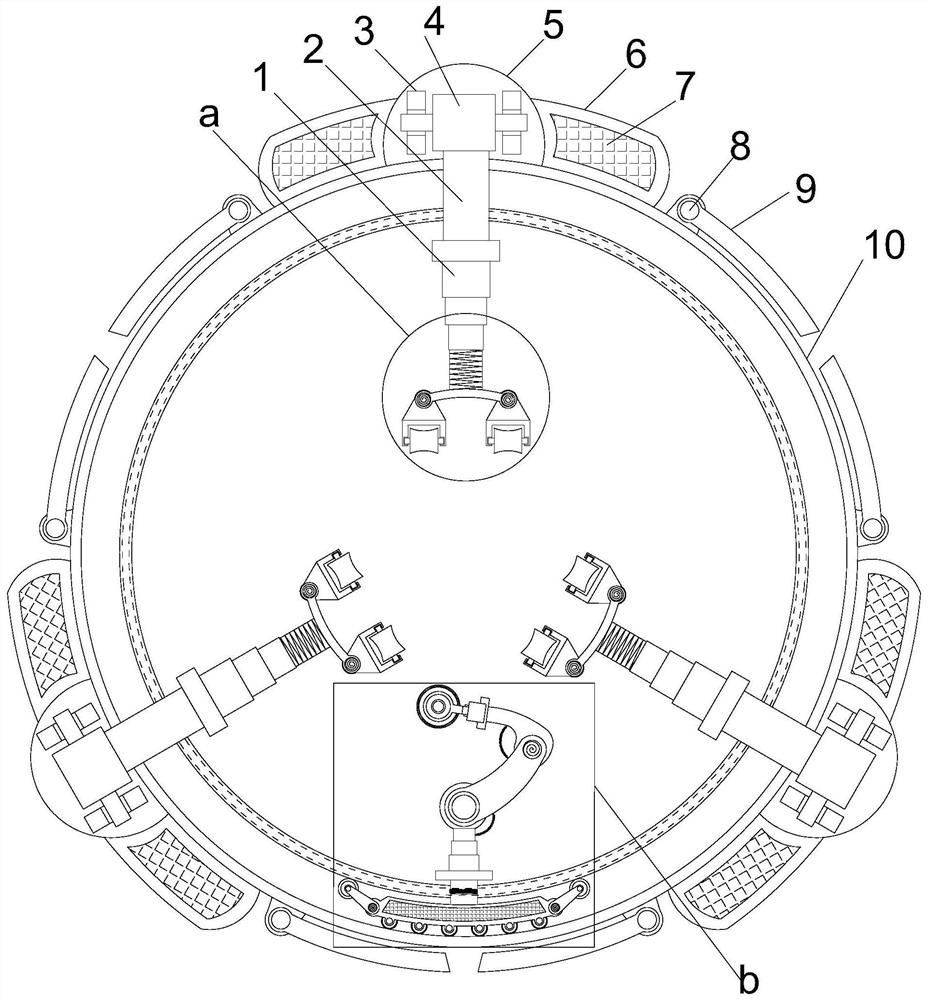 Self-propelled revolving water conservancy engineering pipeline rust removal device