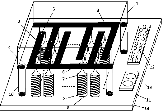 Cell program control layout inoculation method and device for cell resistance detection study