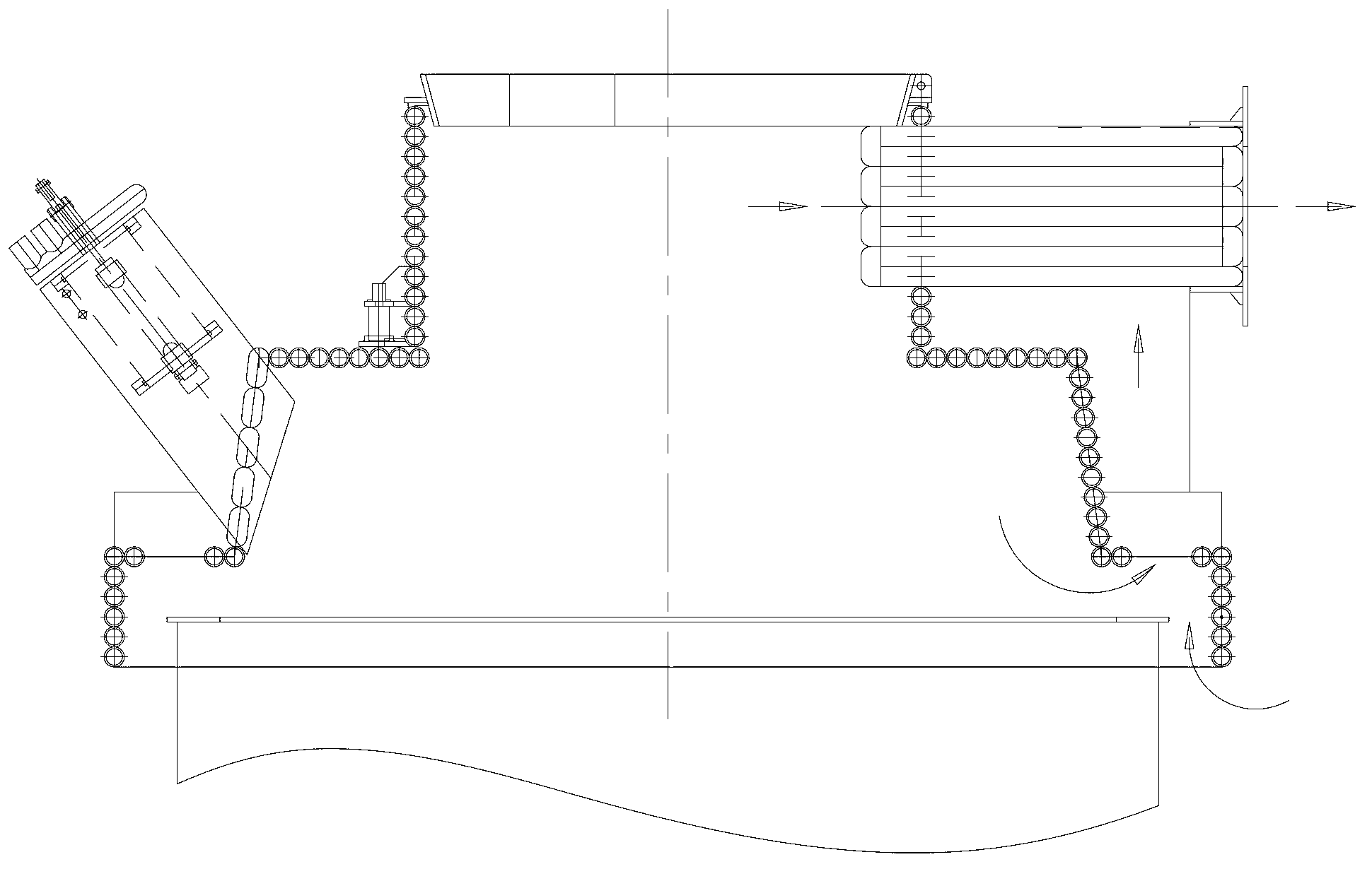 Water-cooling inert gas furnace cover