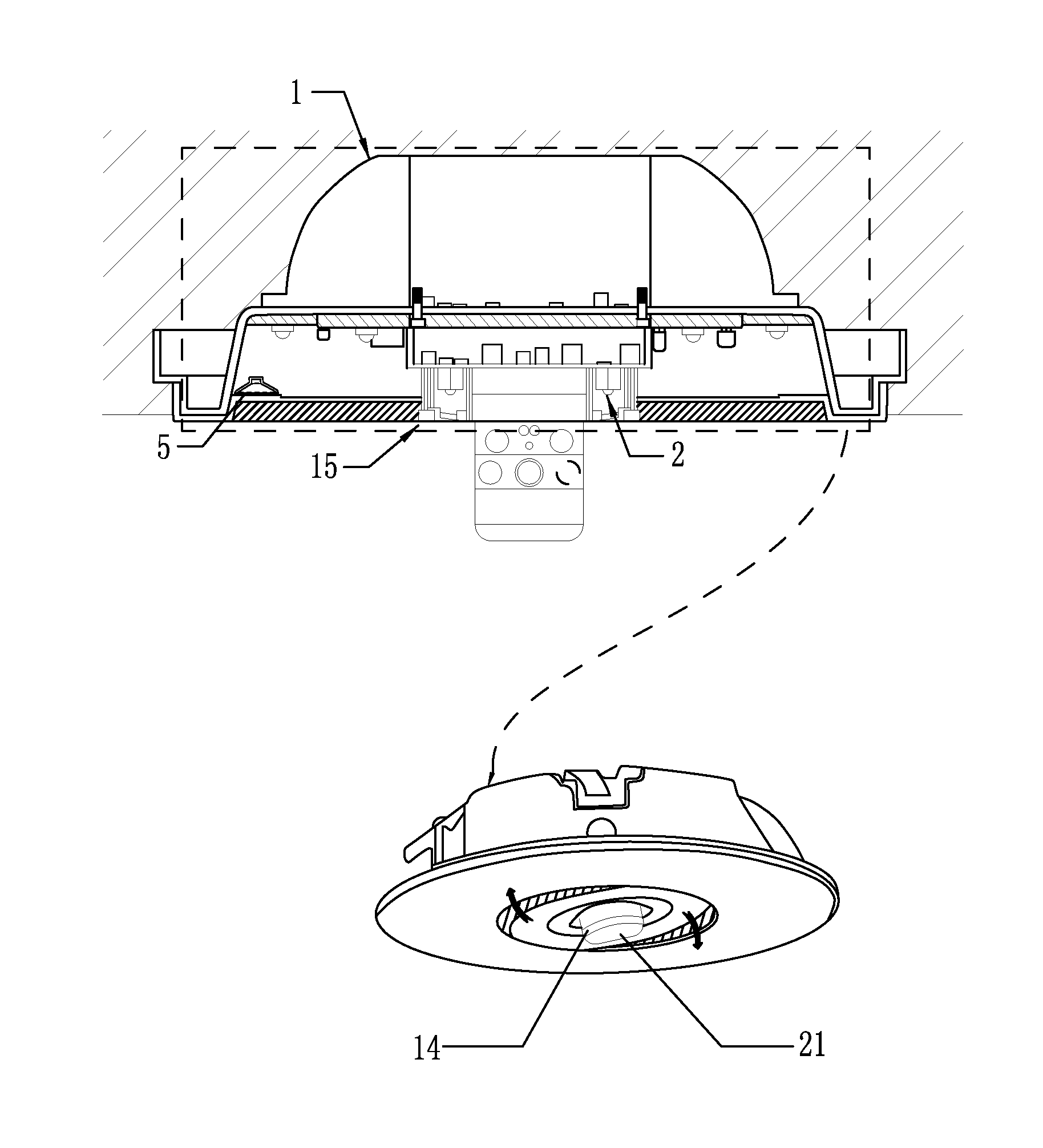 Multifunctional home monitoring system combined with lighting device