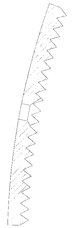 Tooth plate of crushing machine