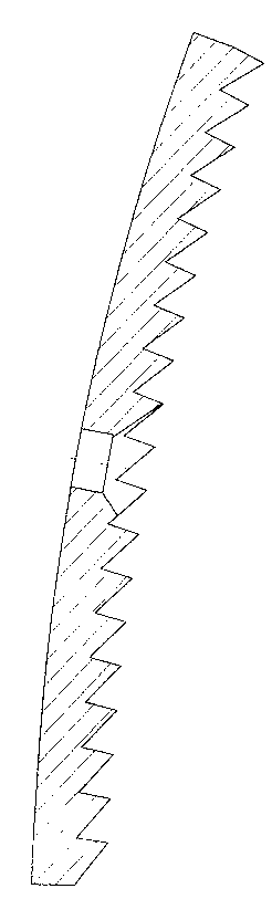 Tooth plate of crushing machine