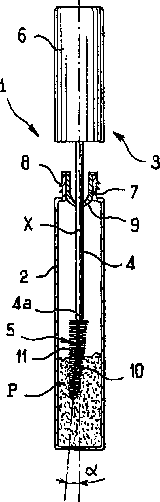 Applicator for applying material on ceratin fiber