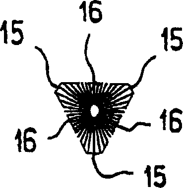 Applicator for applying material on ceratin fiber