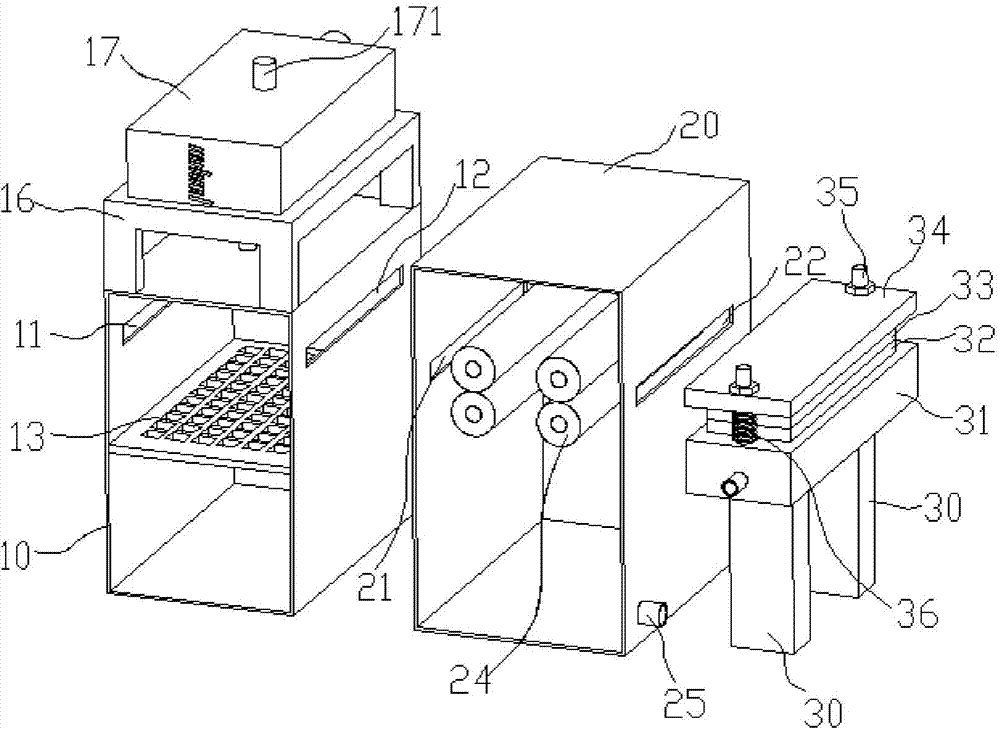 Washing device special for enameled wires