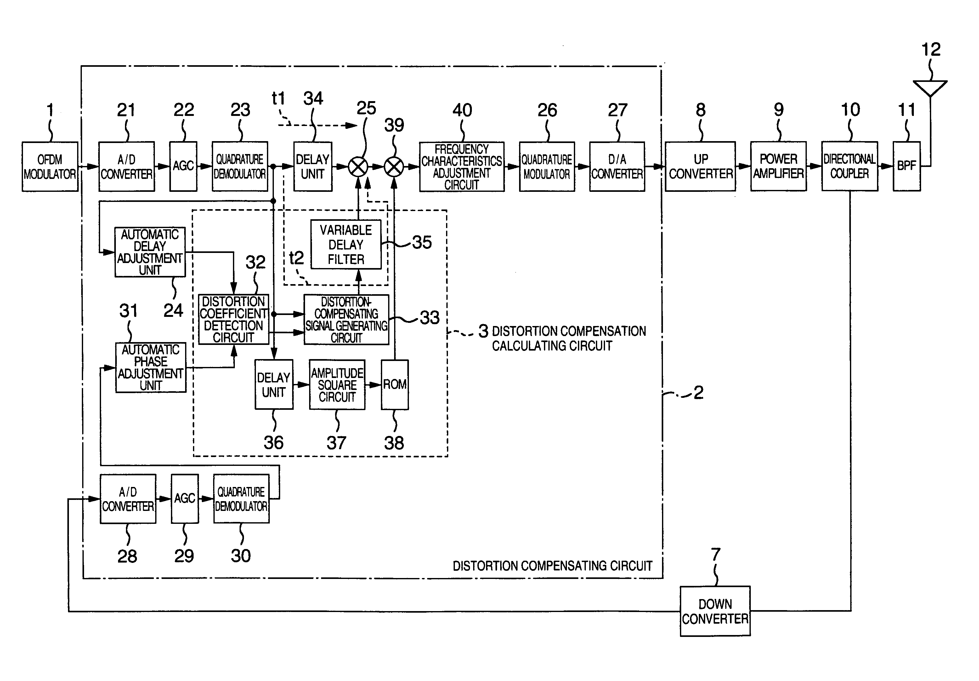 Distortion compensation circuit, power amplifier using distortion compensation circuit, and distortion compensation signal generating method