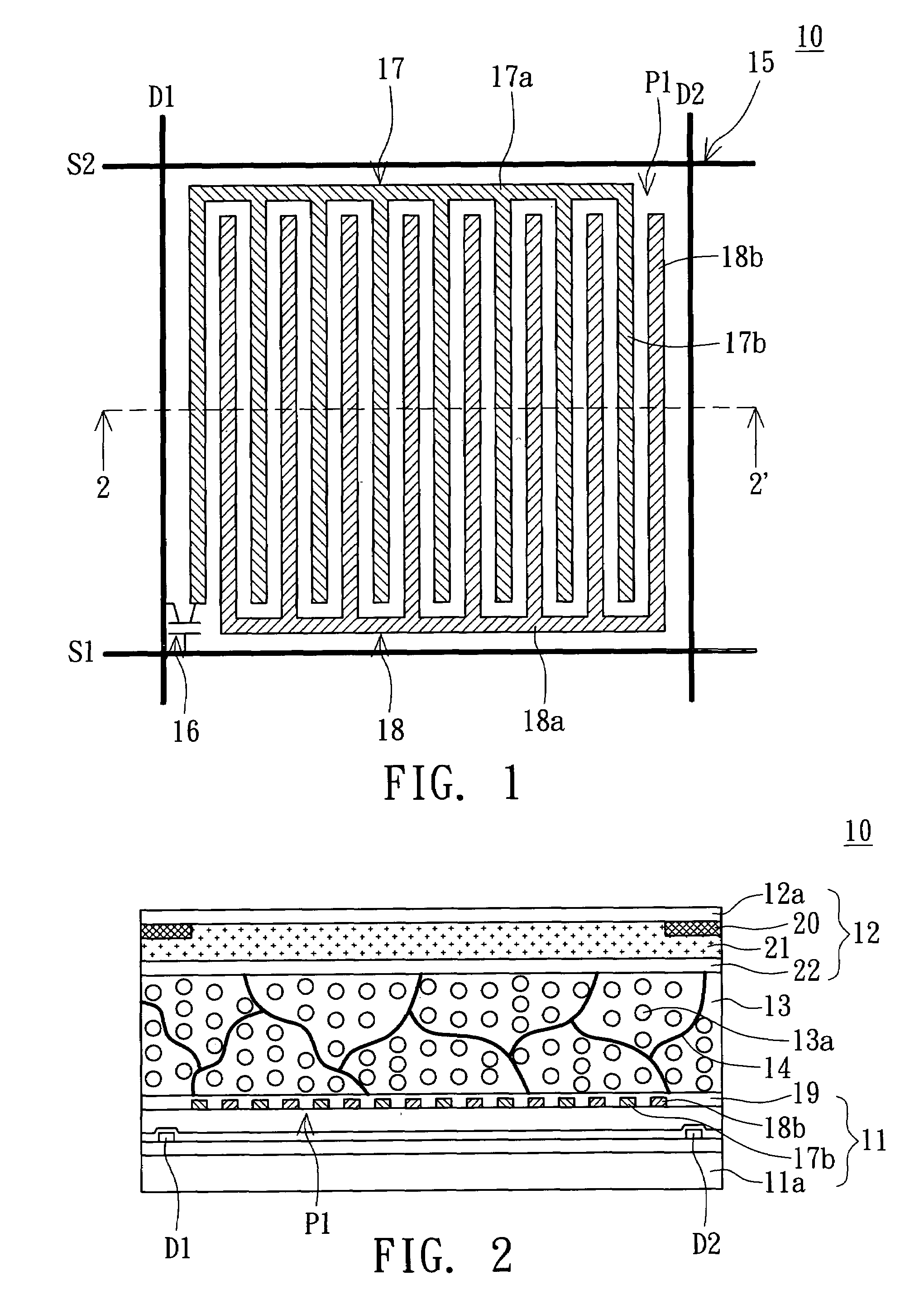 Fringe field switching LCD having smectic liquid crystal and utilizing alternate current squared wave driving voltage