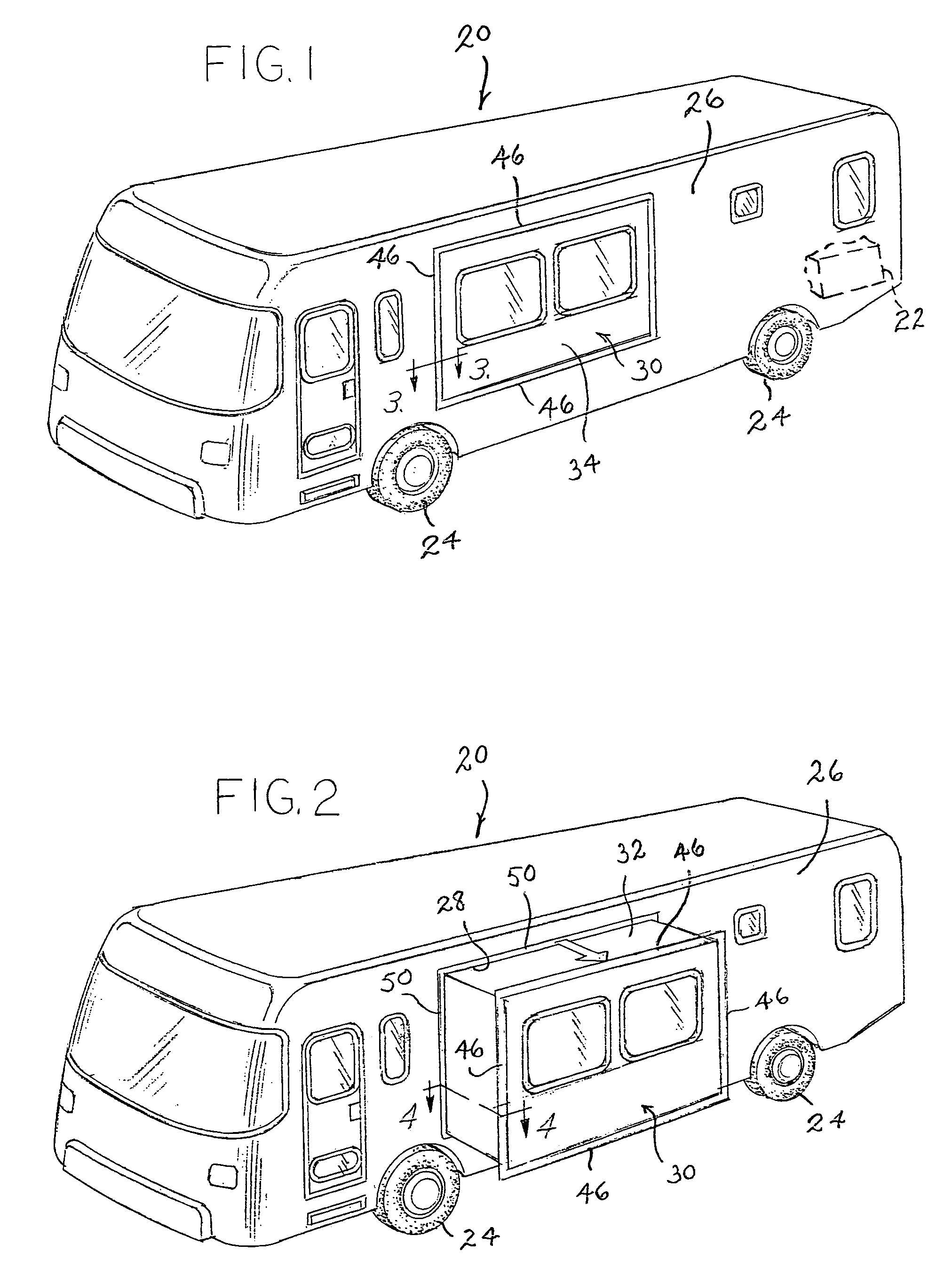 Trim and seal assemblies for vehicle with slide out room and method of manufacture