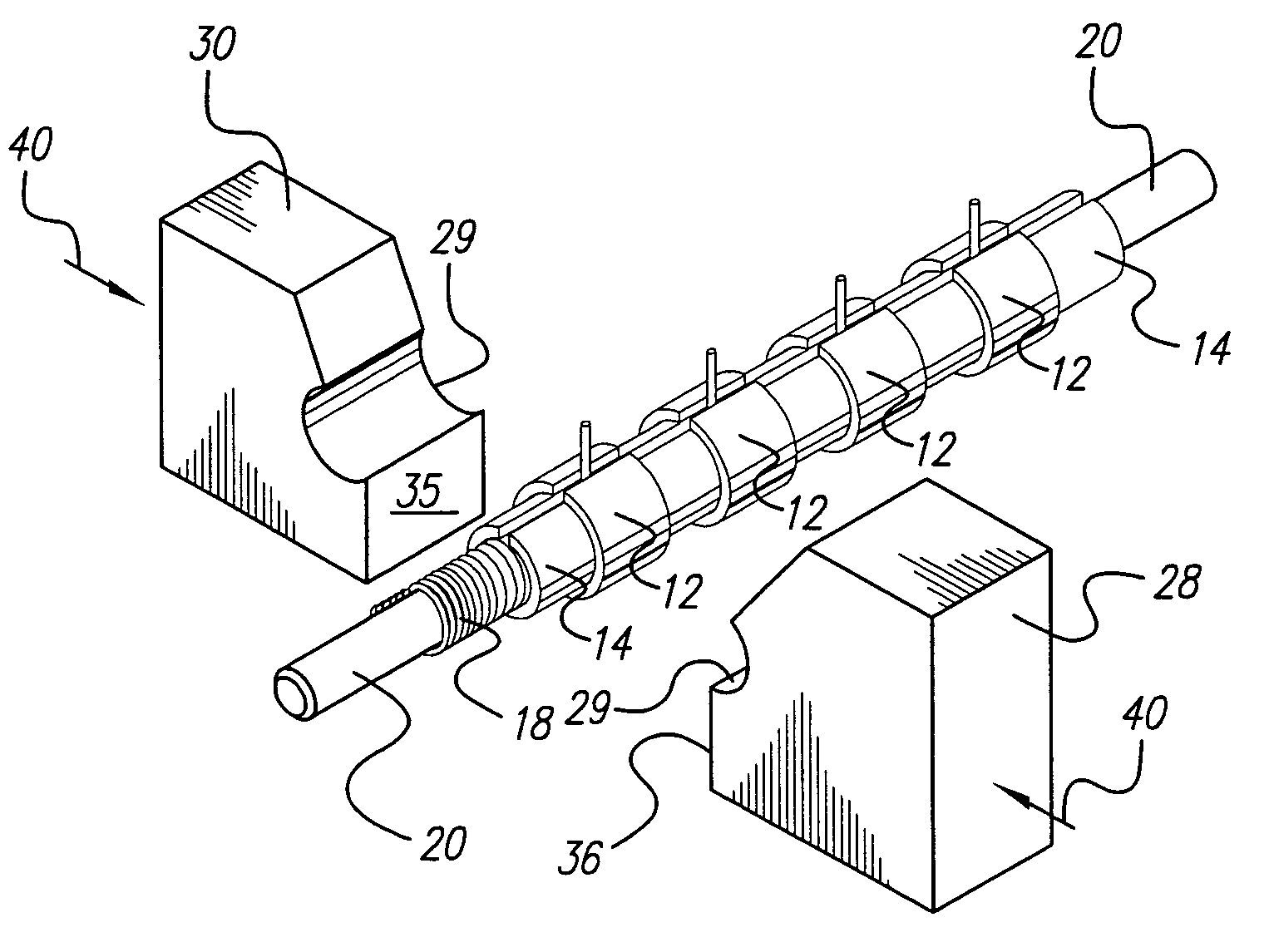 Band type multicontact electrode and method of making the same