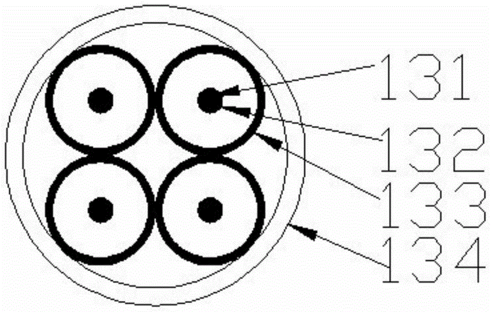 A kind of photoelectric composite twist-resistant medium-voltage wind energy cable and preparation method thereof