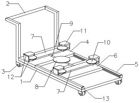 Glass curtain wall conveying trolley