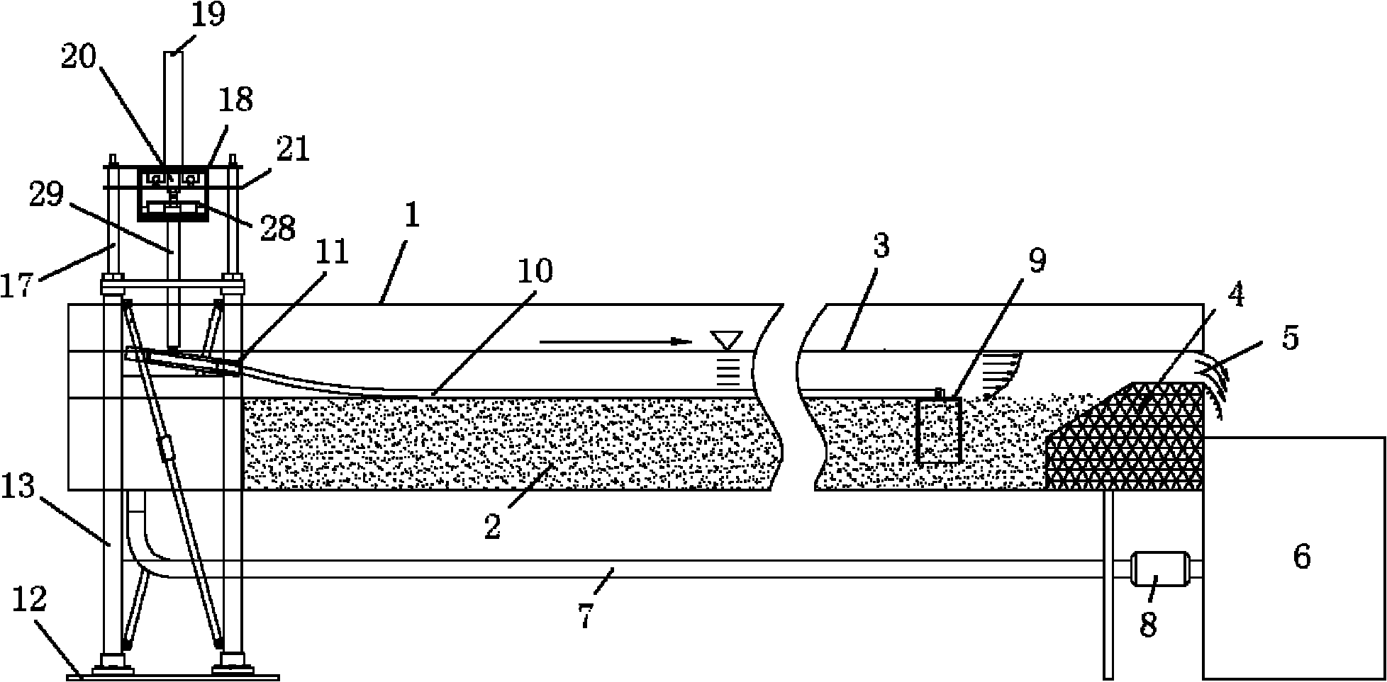 Grounding vibration experimental method and system of steel catenary riser