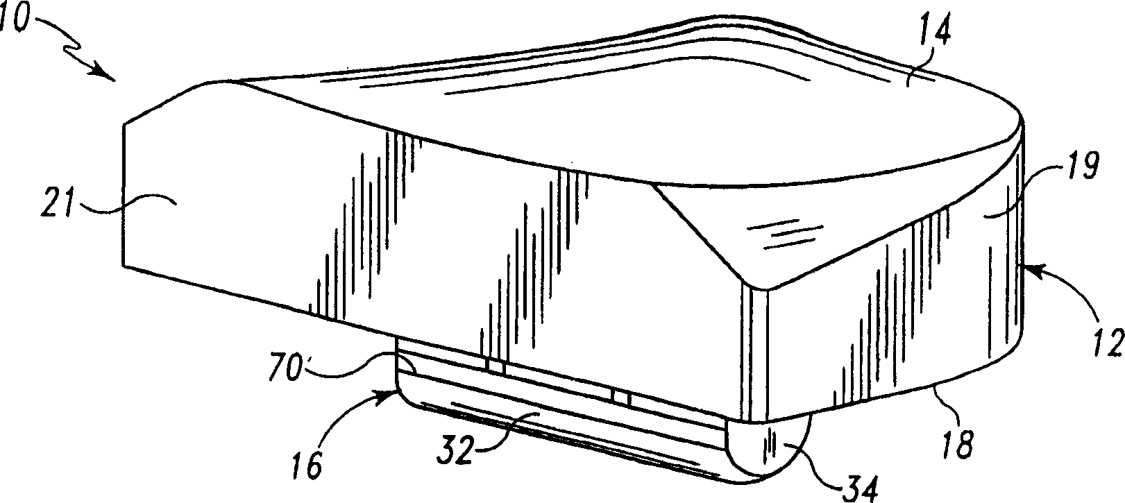 Tibial insert and associated surgical method