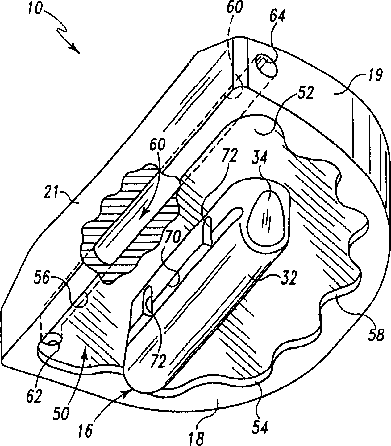 Tibial insert and associated surgical method