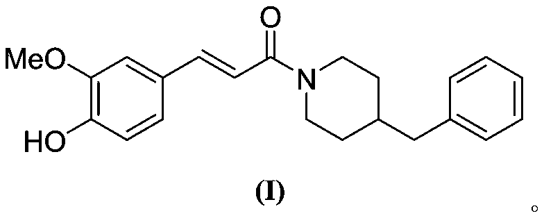 A kind of n-(4-benzylpiperidinyl)-ferulamide compound, preparation method and use thereof