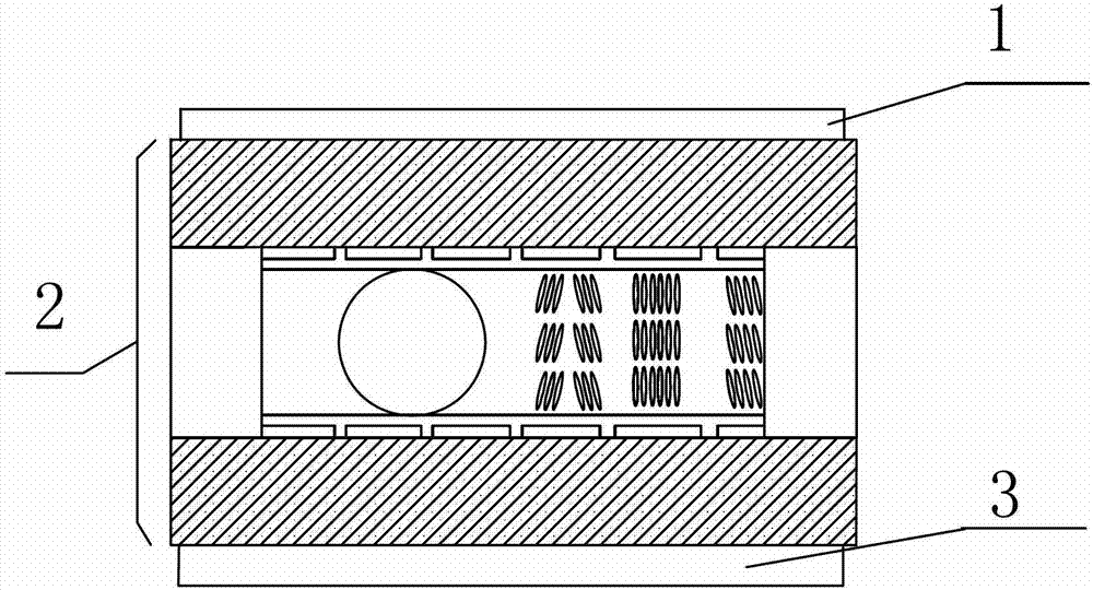 Passive multidomain VA (vertical alignment) type liquid crystal display and manufacturing process thereof