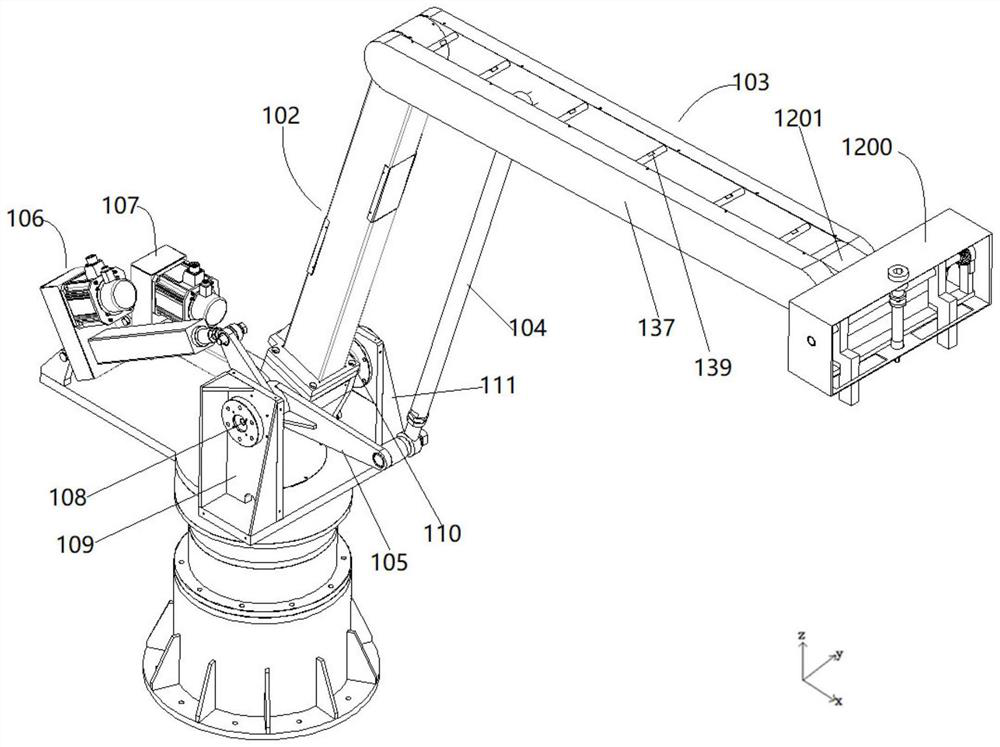 A high-speed robot for positioning spray paint