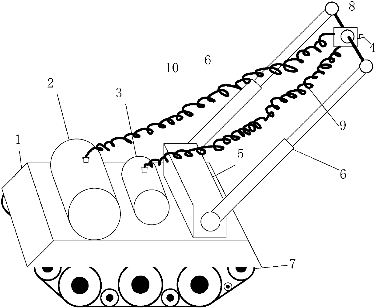 Automatic painting robot for building walls