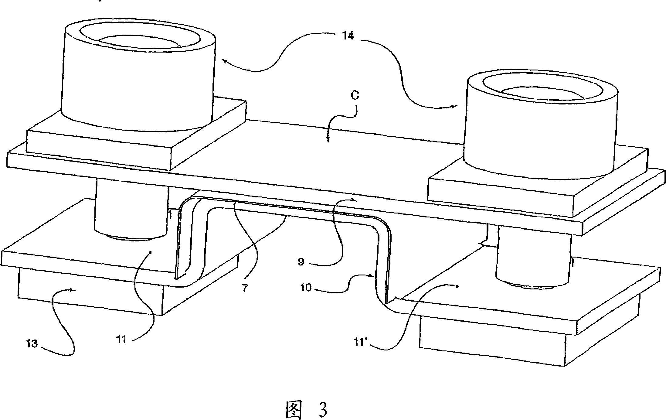 Connection system between capacitor batteries