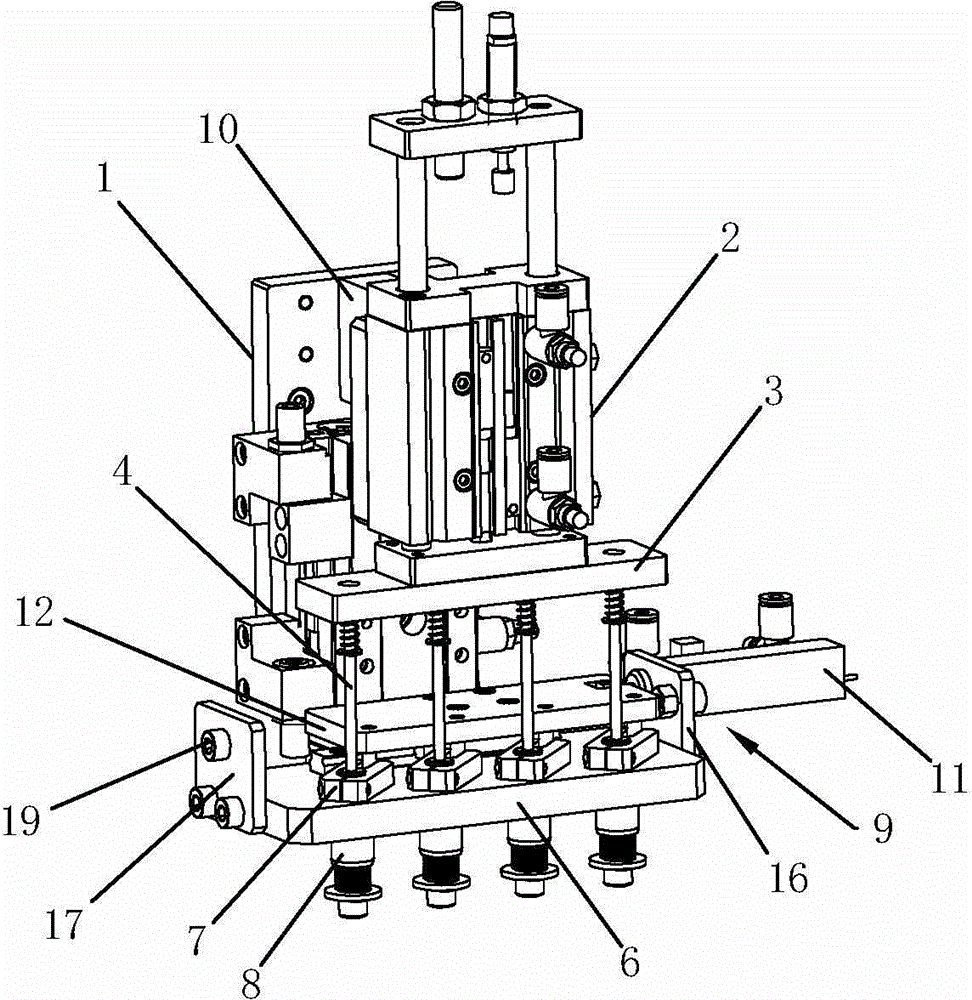 Magnet attraction rotation picking and placing device