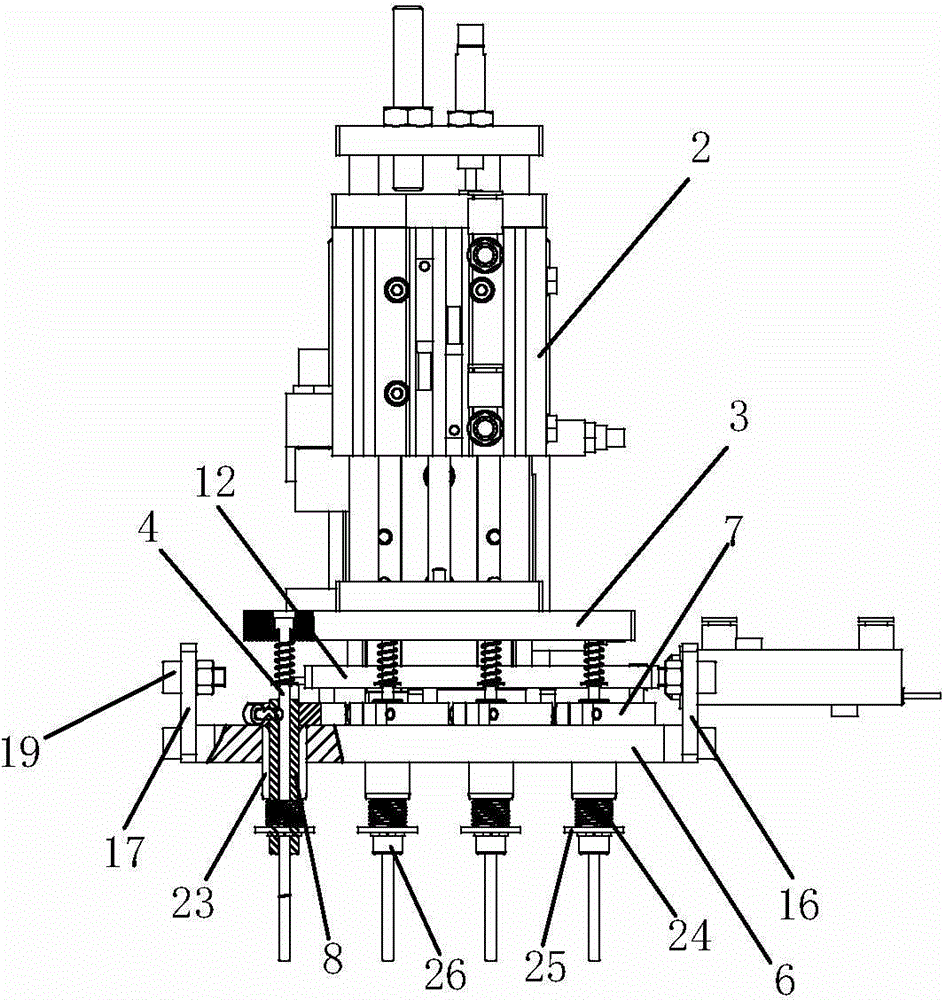 Magnet attraction rotation picking and placing device