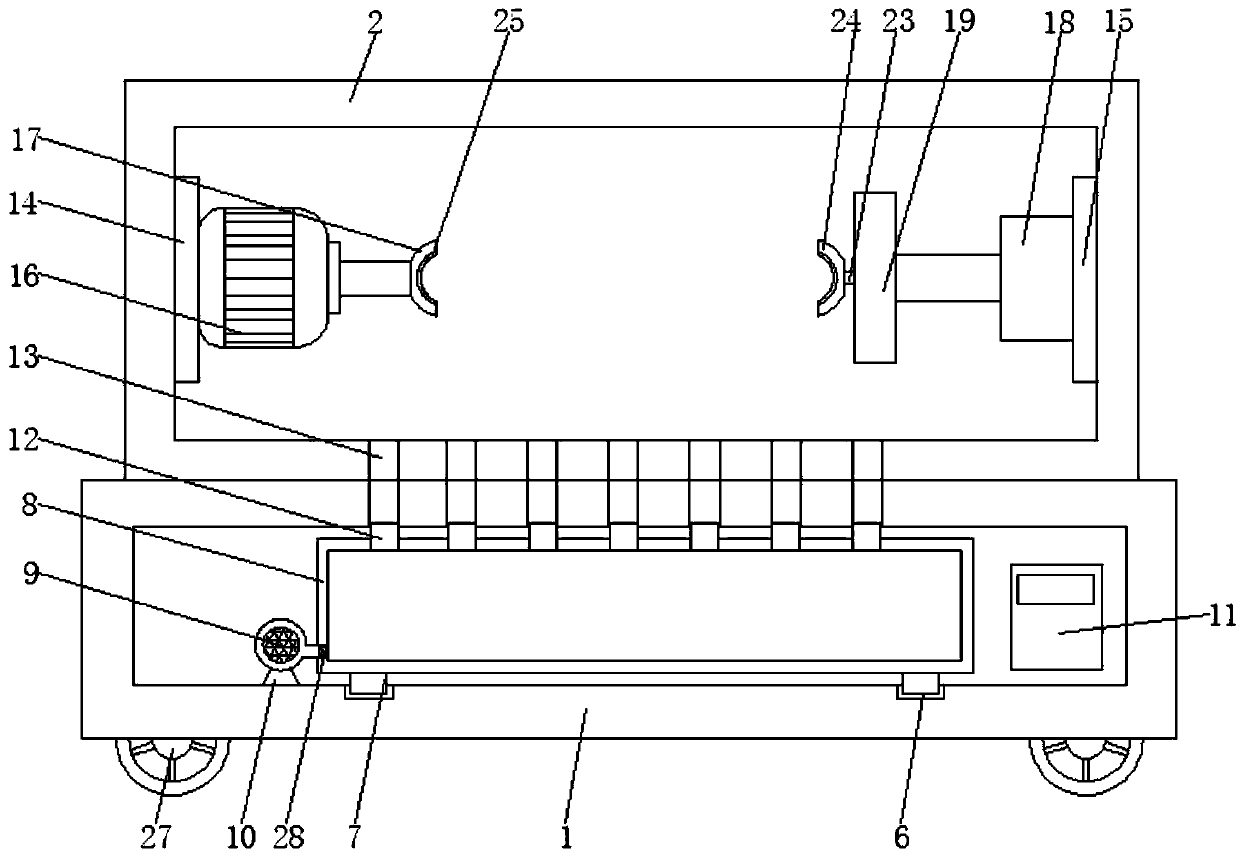 Garbage collecting method for valve cleaning and clamping device