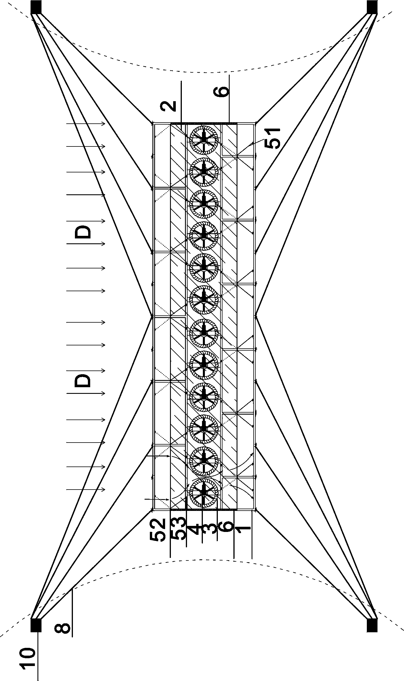 Vertical ocean power generation device