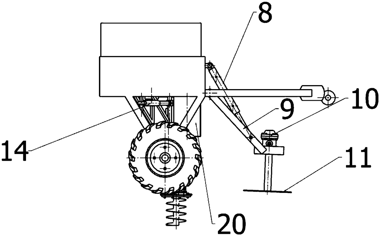 Suspension-type pit digging and seedling planting machine