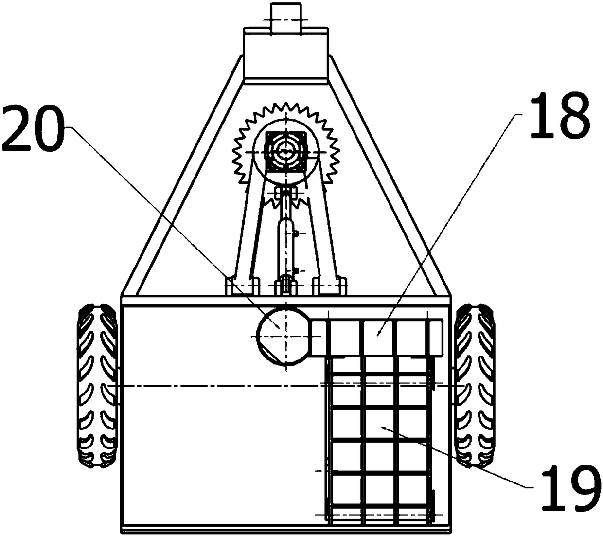 Suspension-type pit digging and seedling planting machine