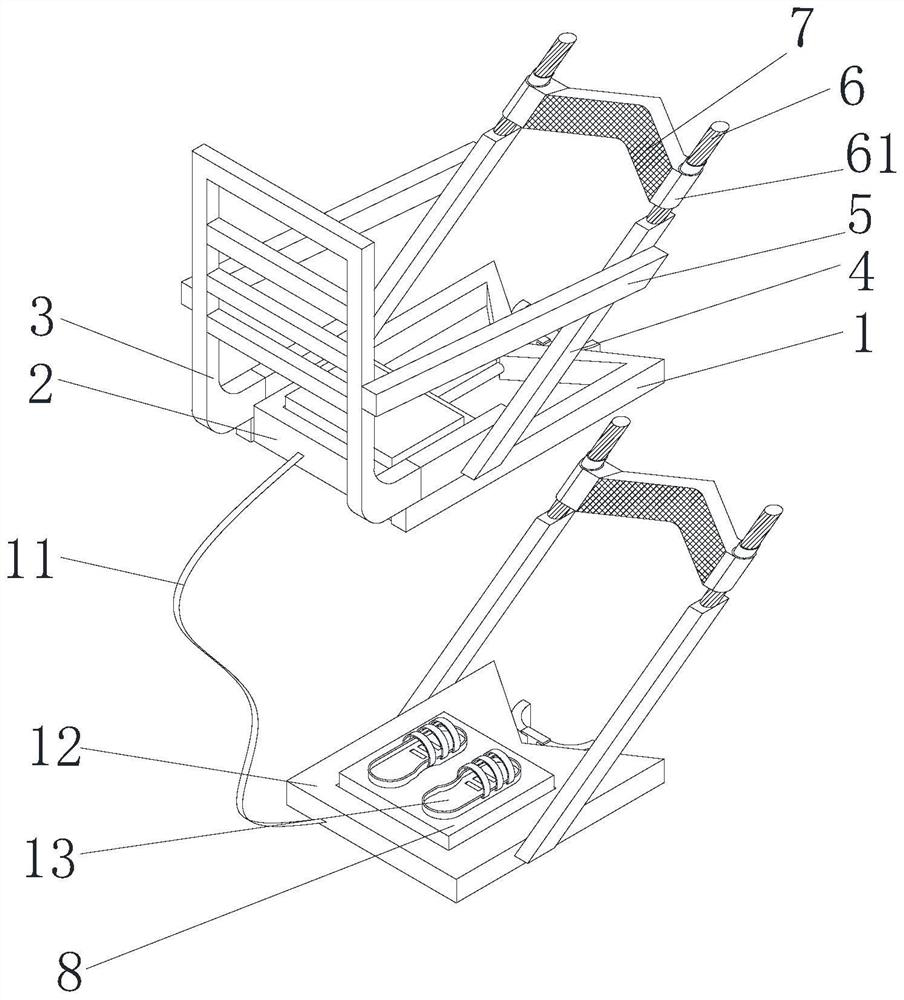 Telegraph pole climbing auxiliary device with high safety coefficient