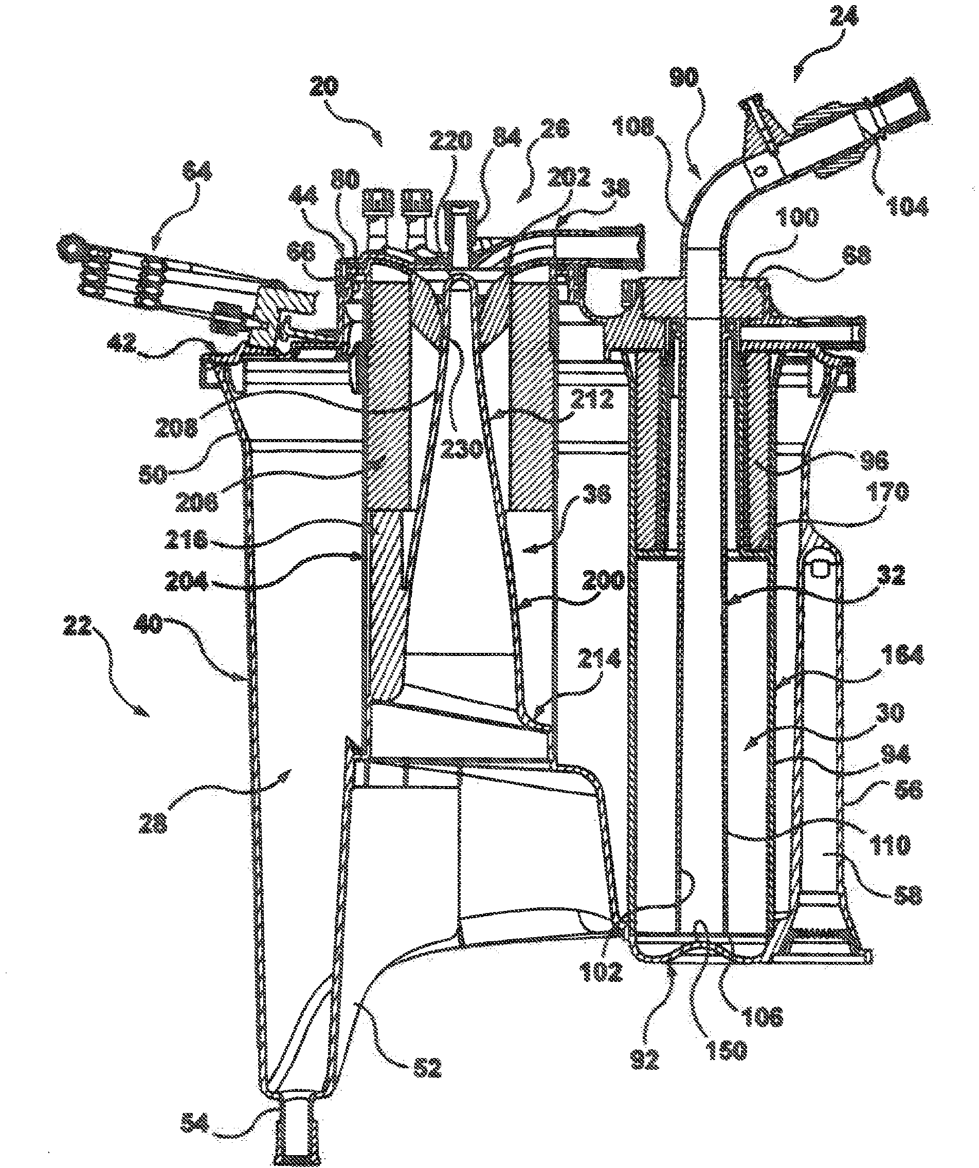 Extracorporeal blood circuit reservoir with angled venous inlet luer port