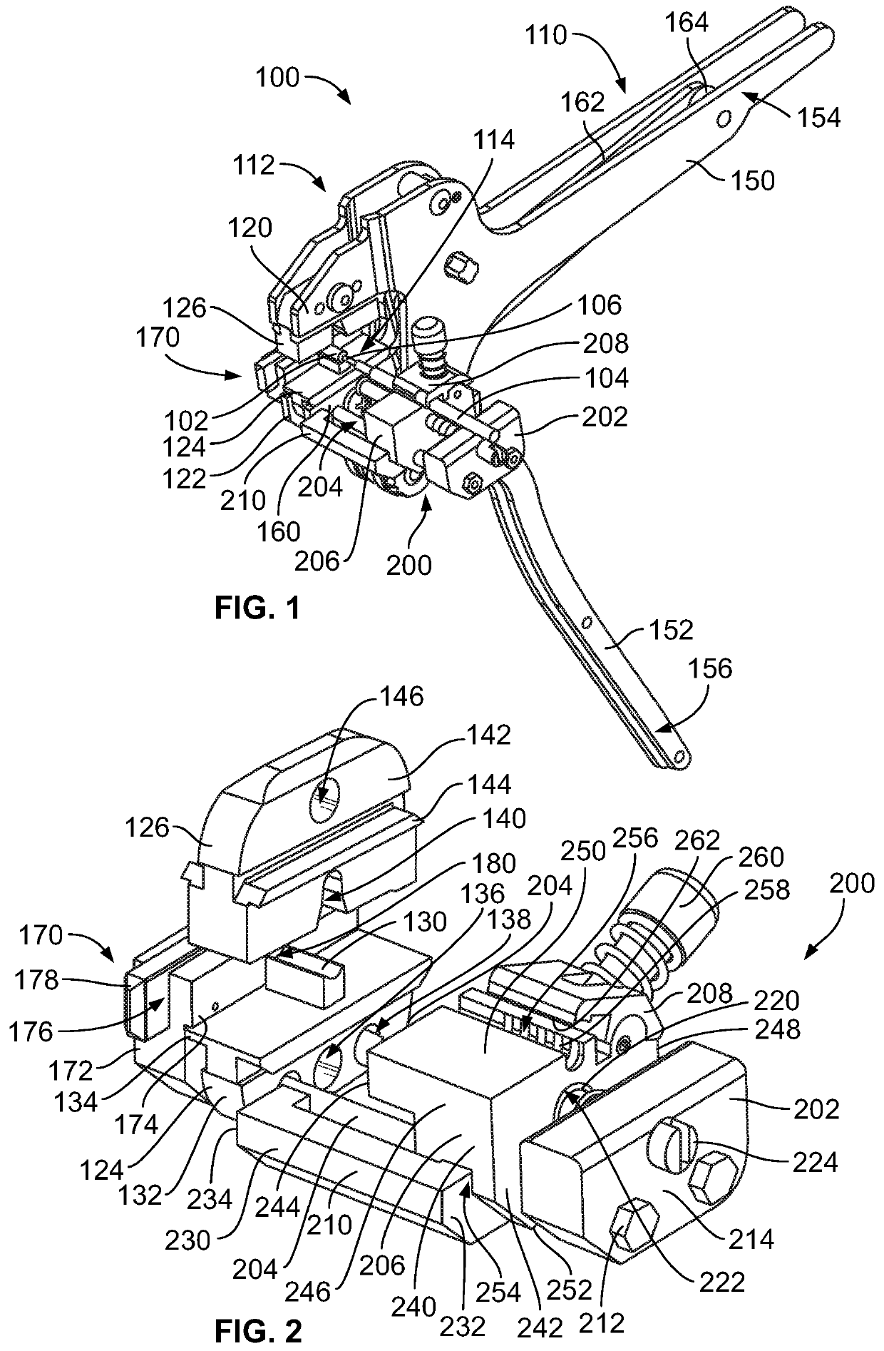 Hand crimp tool having wire inserter