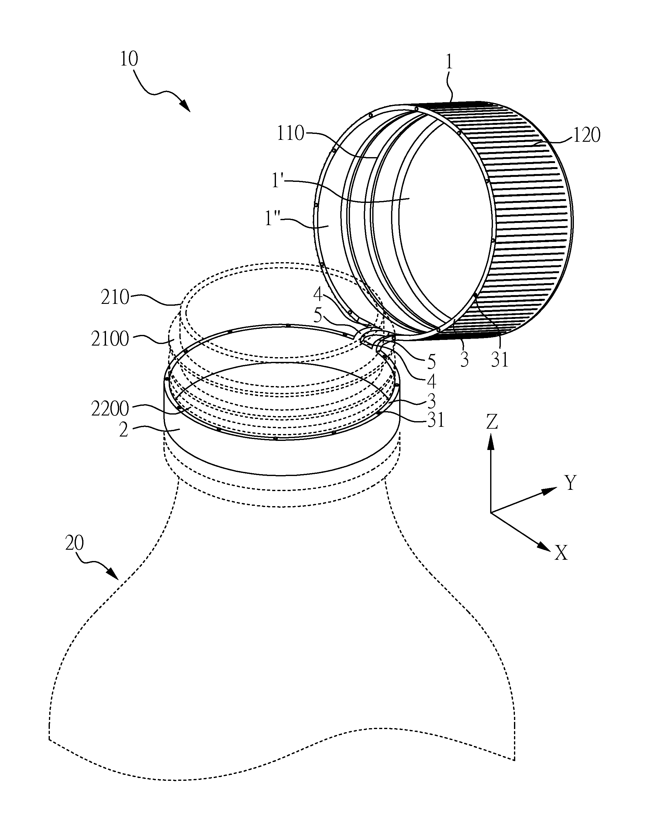 Cap for container