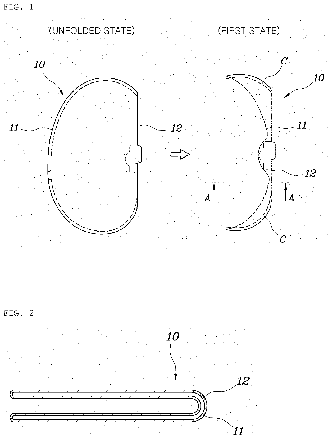 Automotive side airbag and method of folding same