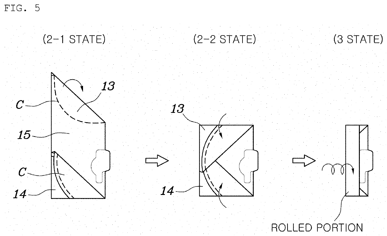 Automotive side airbag and method of folding same