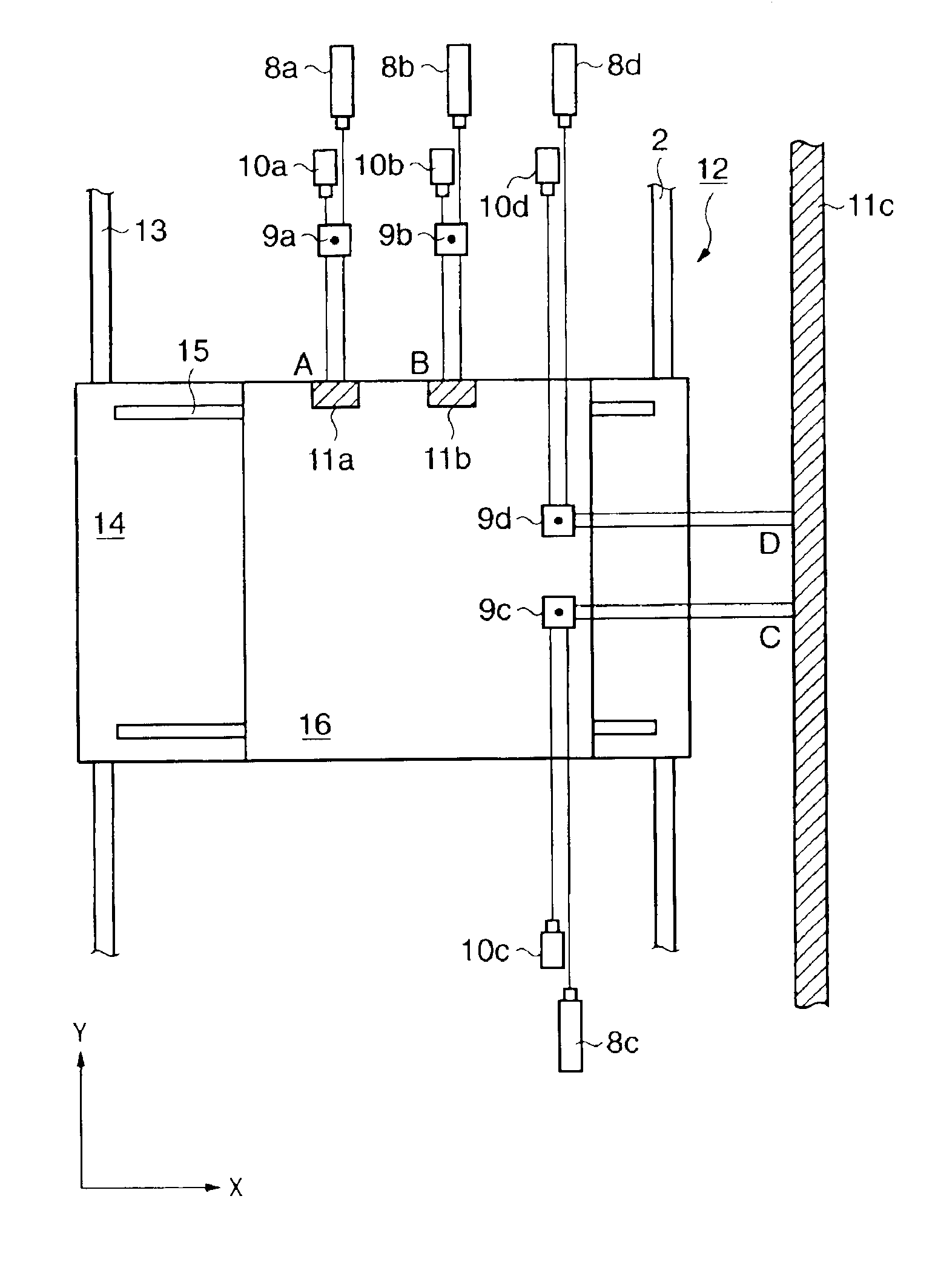 Stage apparatus which supports interferometer, stage position measurement method, projection exposure apparatus, projection exposure apparatus maintenance method, semiconductor device manufacturing method, and semiconductor manufacturing factory