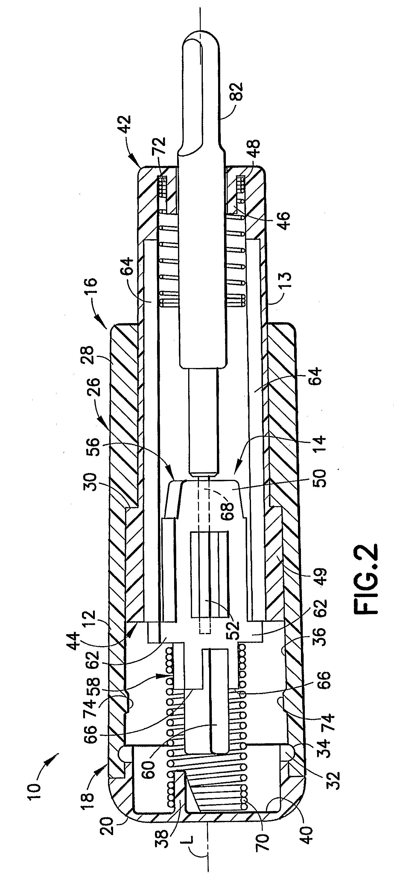 Rotary-actuated medical puncturing device