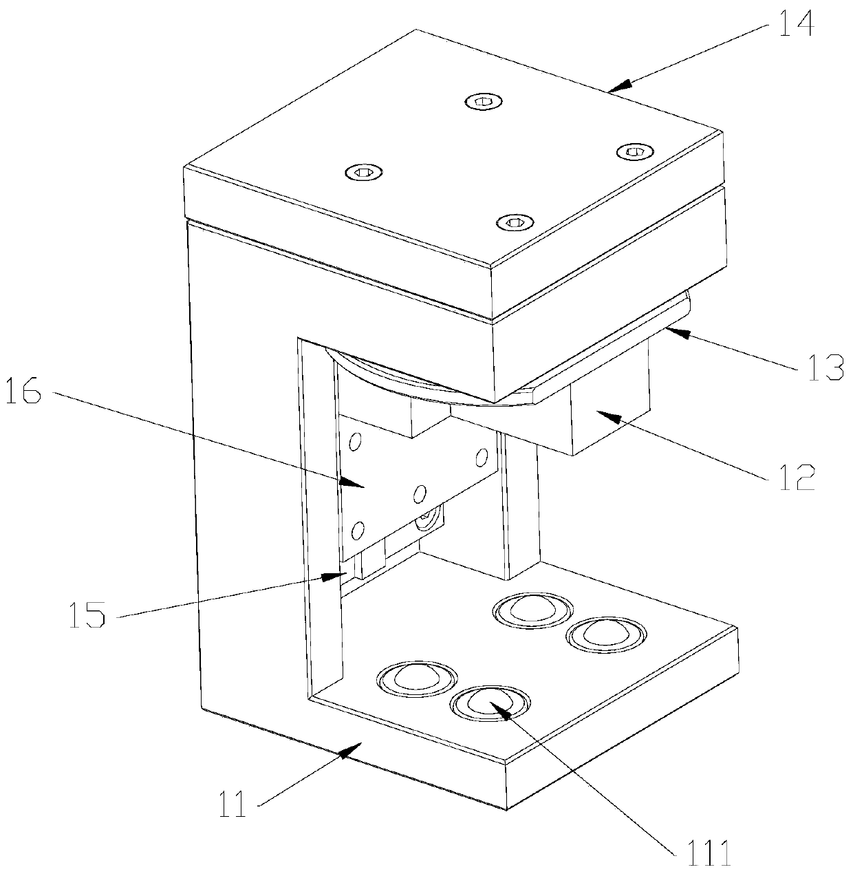 Carbon contact strip thickness measuring device based on eddy current sensor