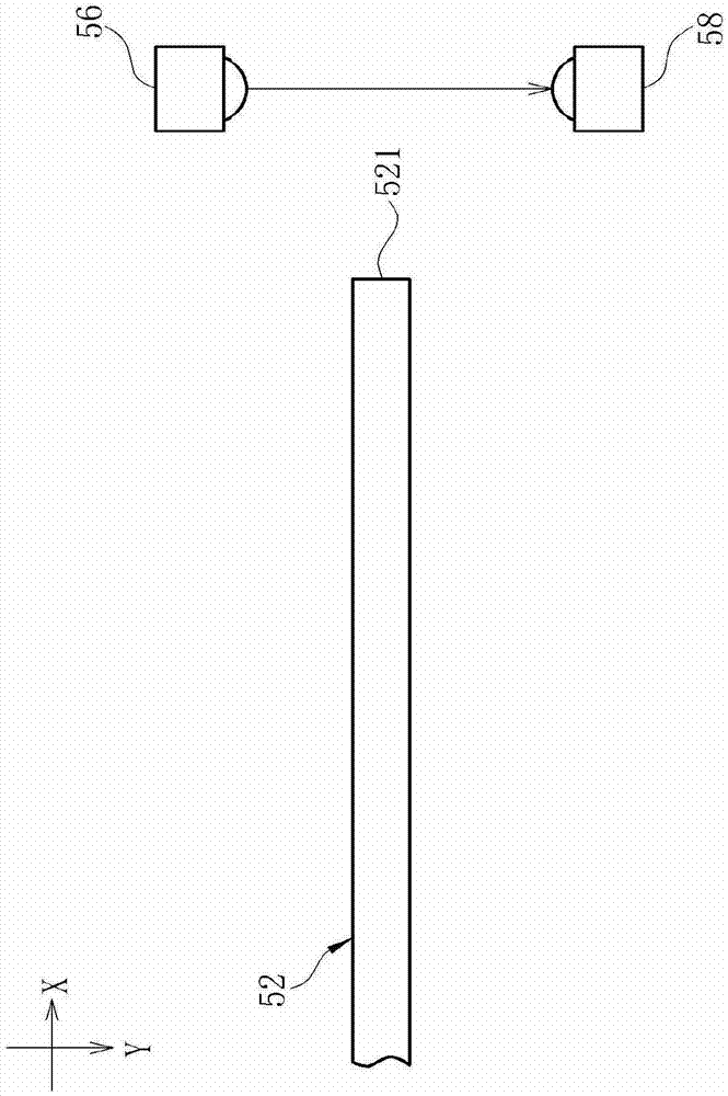 Detecting device and method for detecting an edge of transparent material