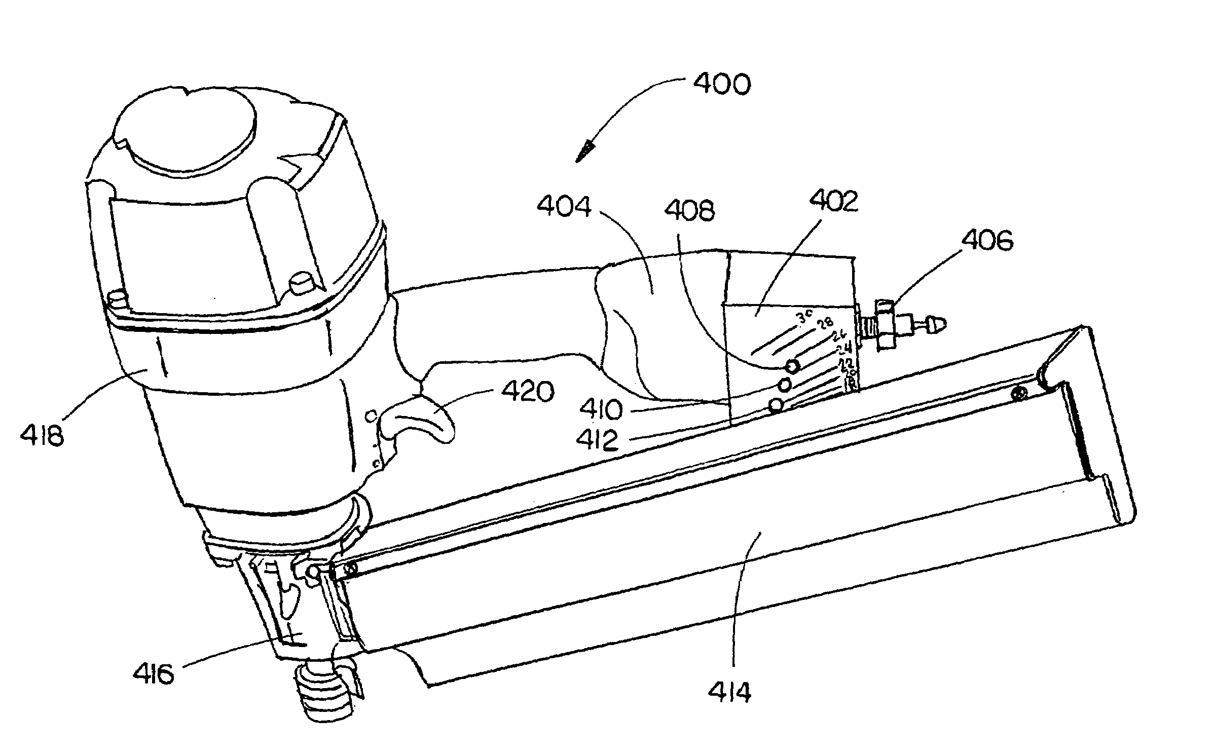 Adjustable angle magazine