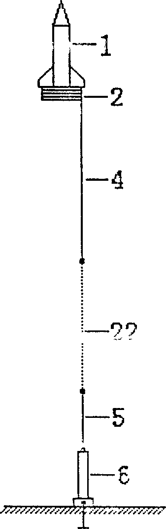 Rocket line-pulling type artificial thunderbolt-bringing system