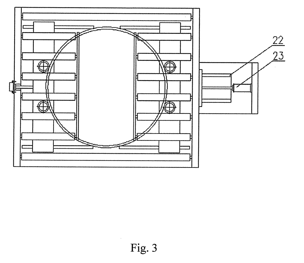 Wheel blank positioning lip correction device