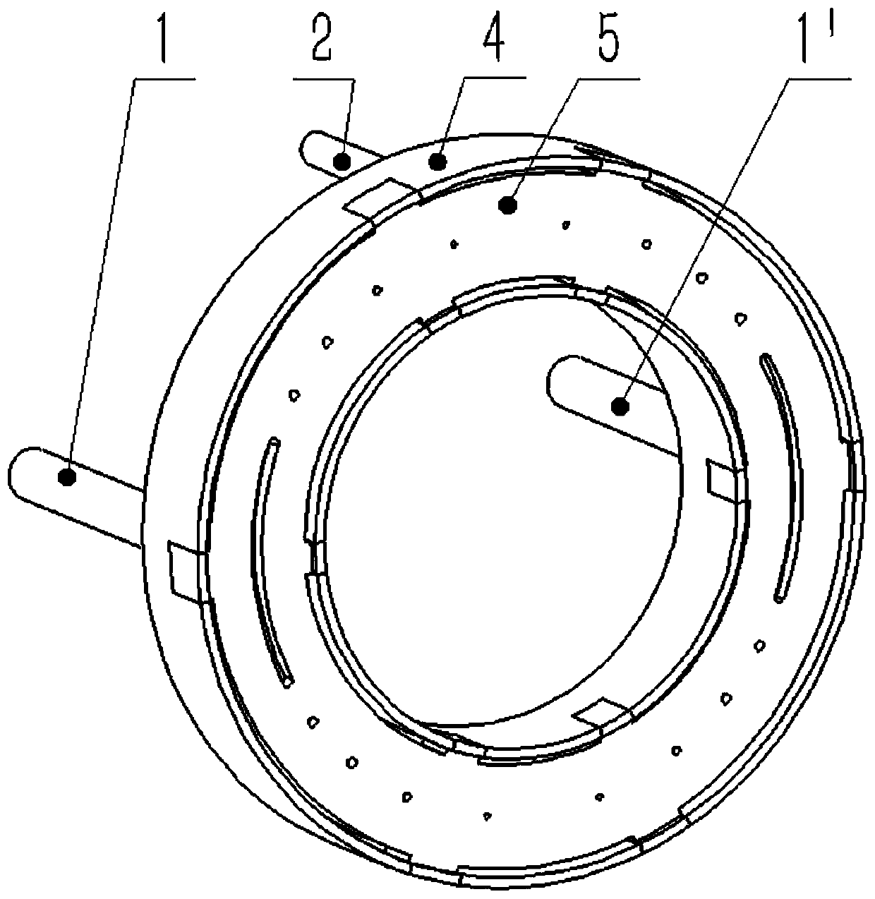 Electric thruster anode gas distributor