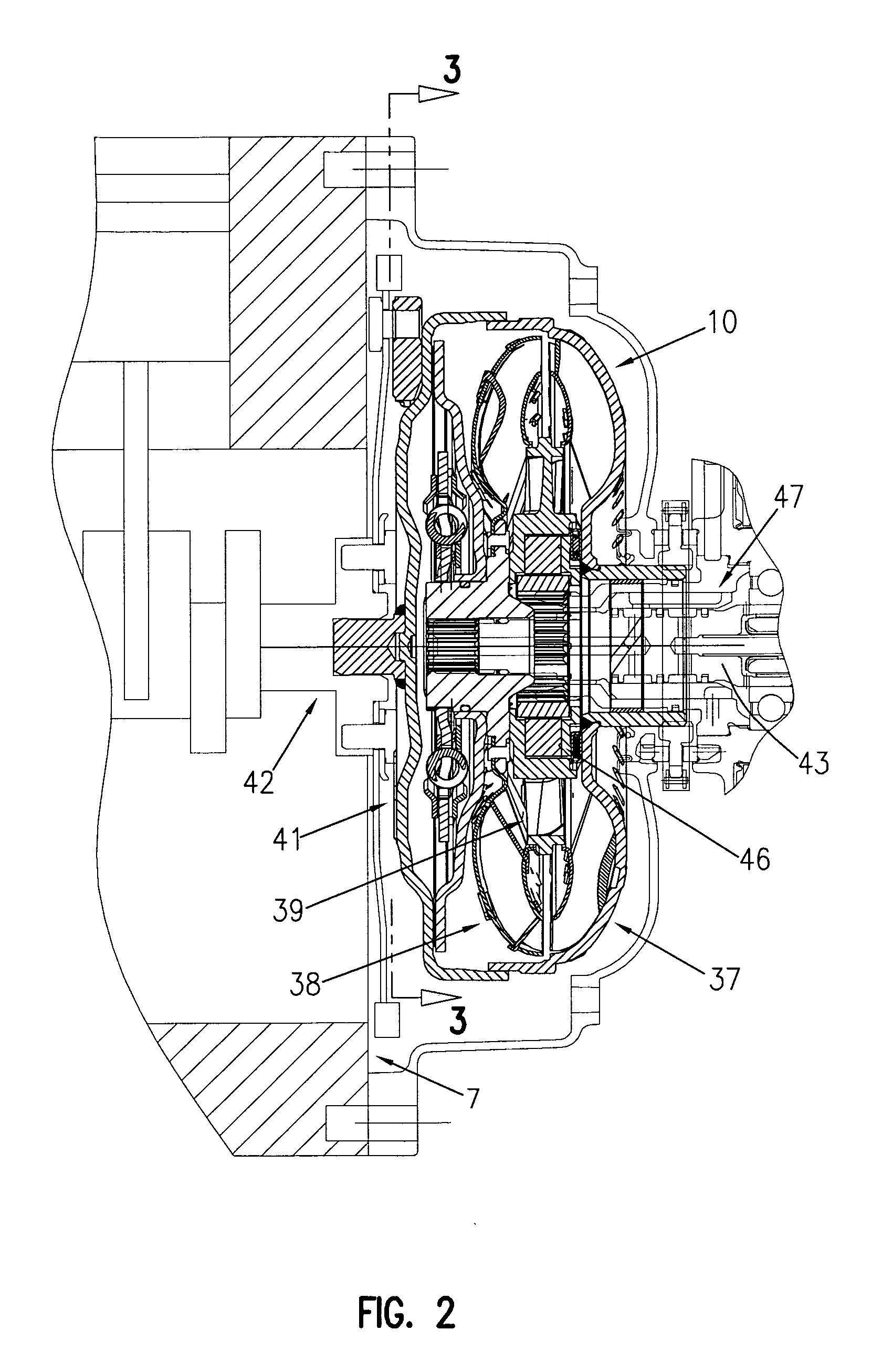 Multi function torque converter with lever spring and method for controlling hydraulic pressure and flow